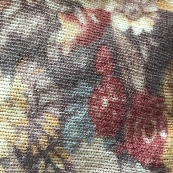 Free People Flower Bomb Slouchy Sweater Size Small Boho Cottagecore Neutral - Picture 4 of 11